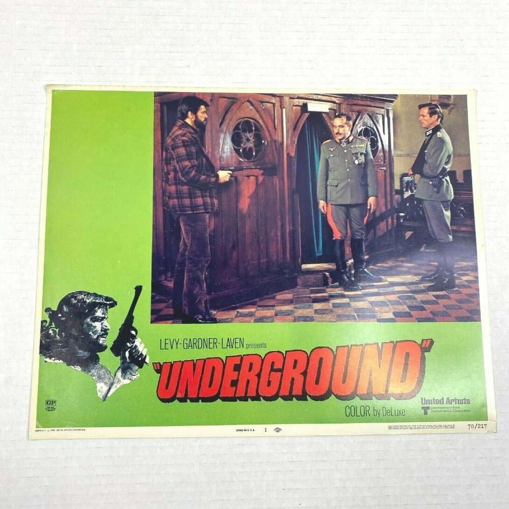 Set of 6 Underground 1970 Lobby Card‎ Movie Poster WWII War Drama Robert Goulet